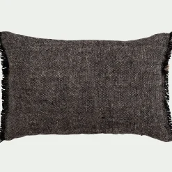 Coussin*alinea Coussin en lin chambray - 30x50cm Noir