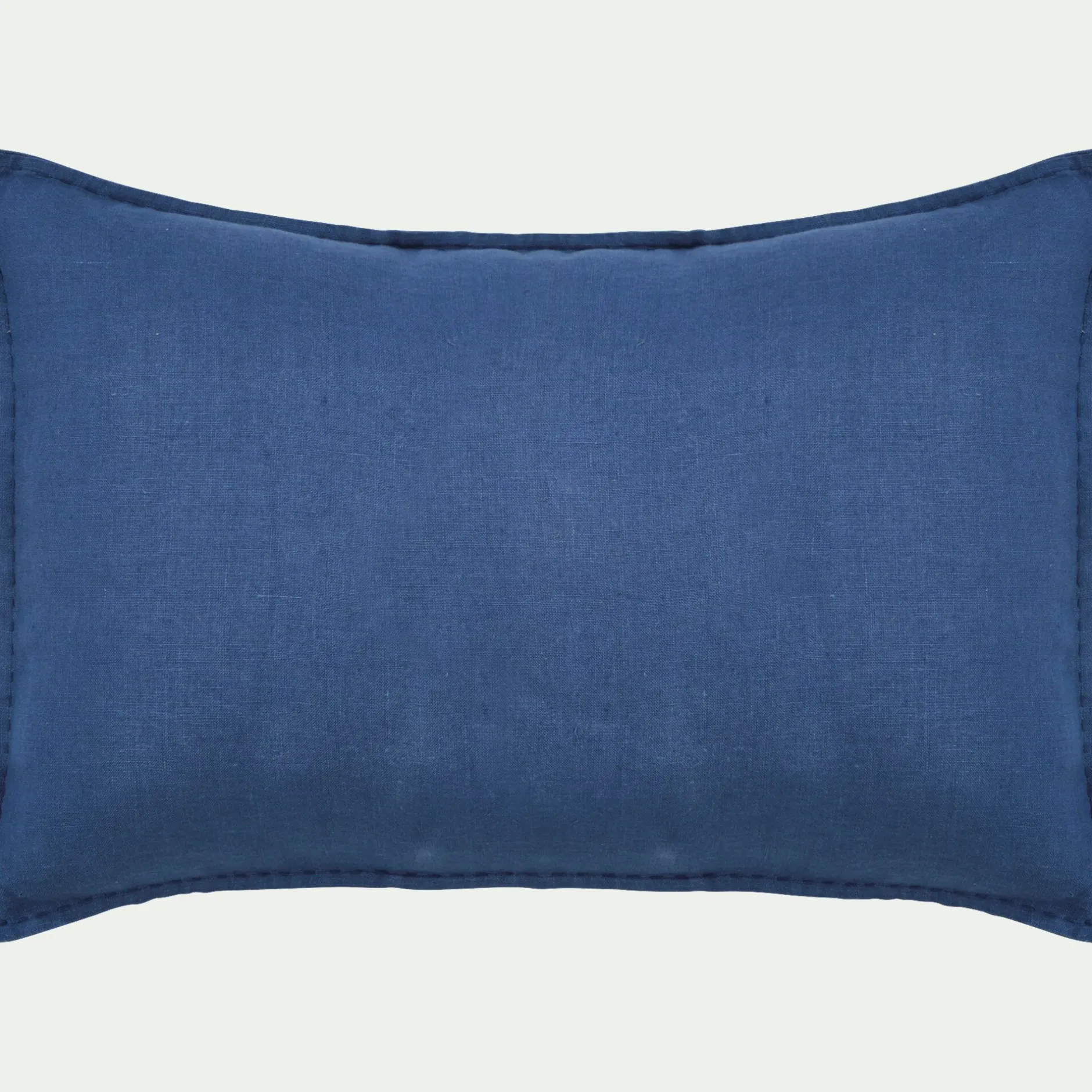 Coussin*alinea Coussin en lin lavé finition surpiqure 40x60cm - Bleu