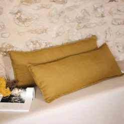 Coussin*alinea Coussin en lin lavé 30x80cm - brun alep Marron