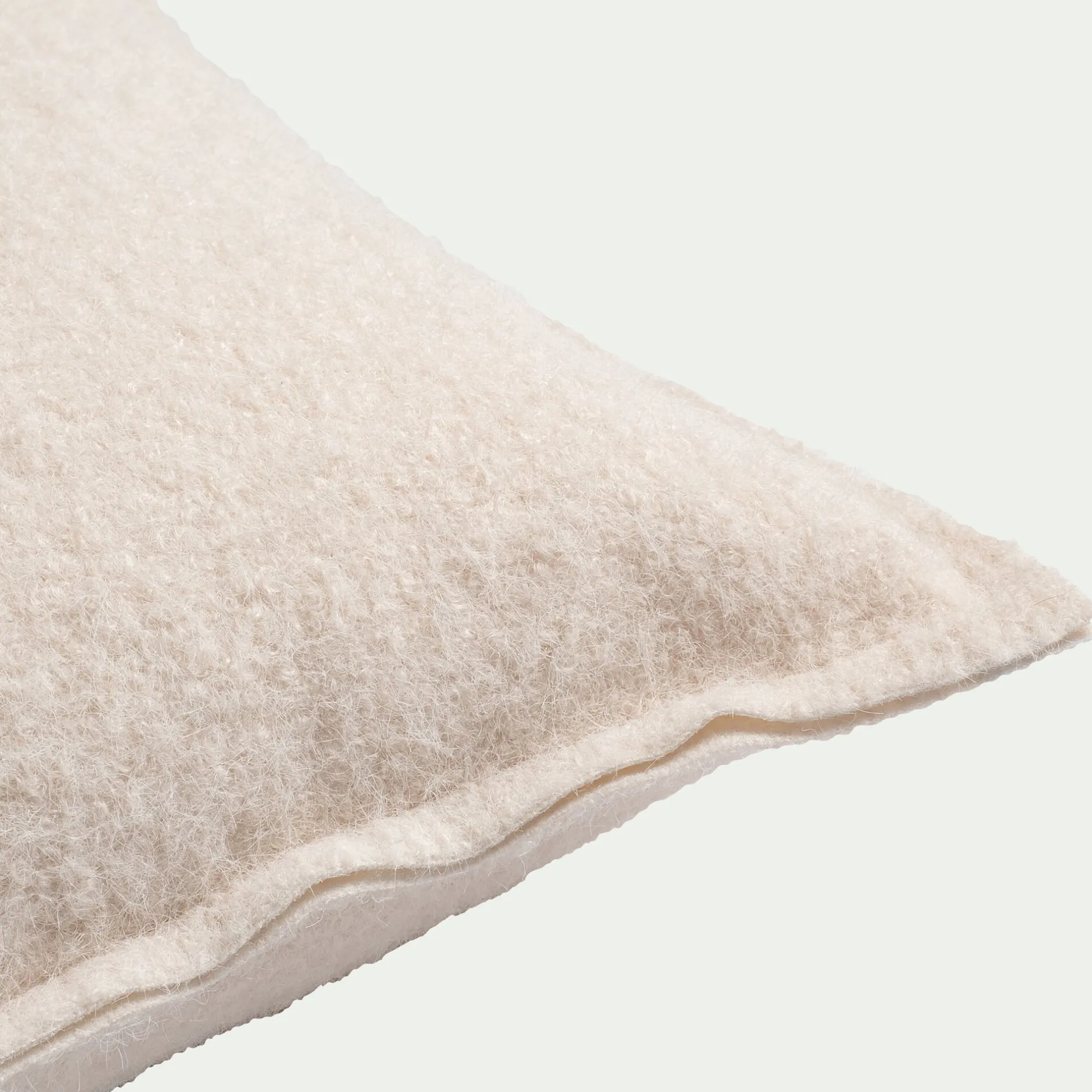 Coussin*alinea Coussin feutrine en tissu 45x45cm - écru Blanc
