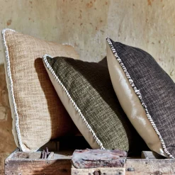 Coussin*alinea Coussin finition passepoil en coton 45x45cm - Naturel