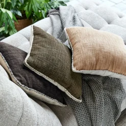 Coussin*alinea Coussin finition passepoil en coton 45x45cm - Gris