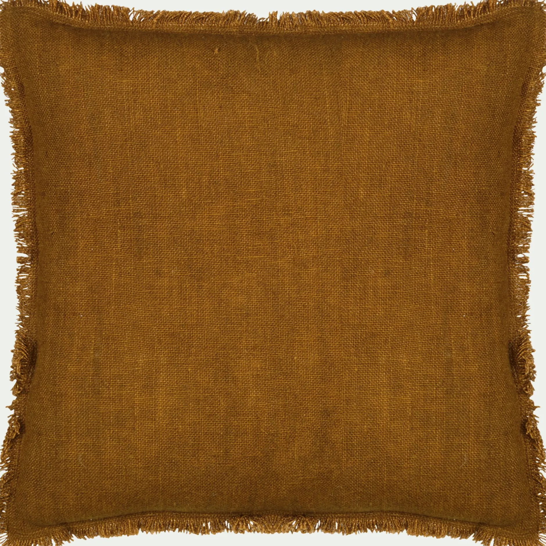 Coussin*alinea Coussin frangé en lin 45x45cm - brun alep Marron