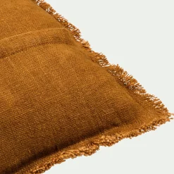 Coussin*alinea Coussin frangé en lin 45x45cm - brun alep Marron