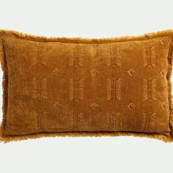 Coussin*alinea Coussin frangé en velours 30x50cm - brun alep Marron