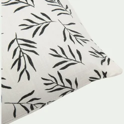 Coussin*alinea Coussin motif Aloyse en coton 45x45cm - noir et Blanc