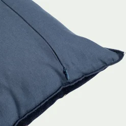 Coussin*alinea Coussin motif floral en velours 45x45cm - Bleu