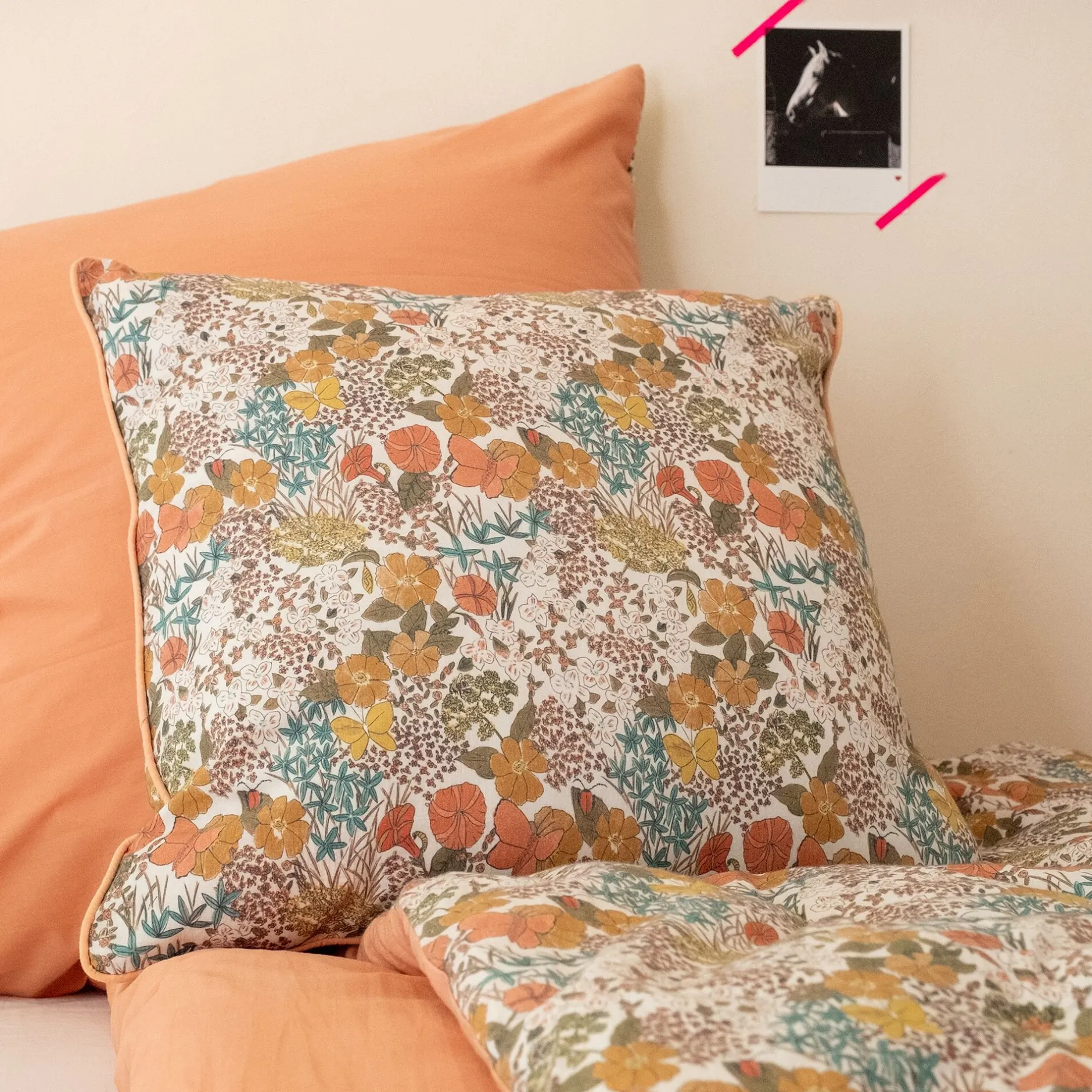 Bureau Enfant|Coussin Enfant*alinea Coussin motif Grenat en popeline de coton 45x45cm - Rouge