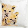 Bureau Enfant|Coussin Enfant*alinea Coussin motif lions en coton 45x45cm - jaune