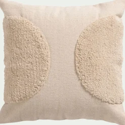 Coussin*alinea Coussin motifs laineux en coton 45x45cm - naturel Beige