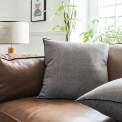 Coussin*alinea Coussin points bourdon en coton - ardoise 45x45cm Gris