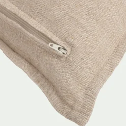 Coussin*alinea Coussin rayé en lin 45x45cm - Jaune