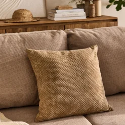 Coussin*alinea Coussin surpiqué en coton 45x45cm - brun noisette Marron