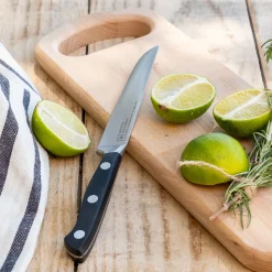Couvert De Table*alinea Couteau à steak forgé avec lame 12cm en inox - Noir