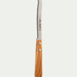 Couteau De Cuisine*alinea Couteau à tomates en inox et bois d'olivier 21cm - Naturel