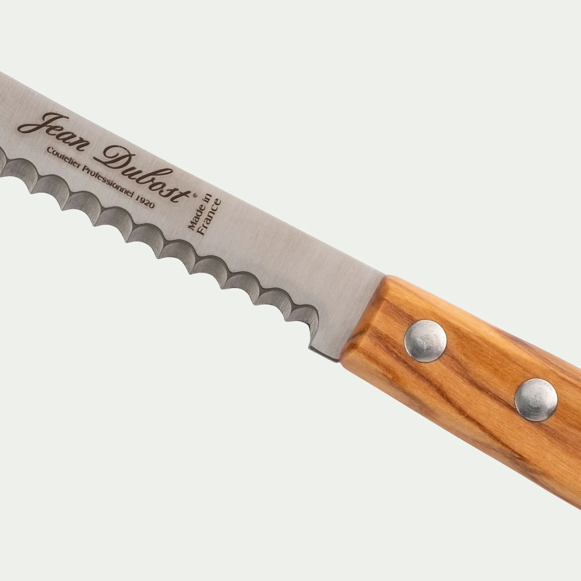 Couteau De Cuisine*alinea Couteau à tomates en inox et bois d'olivier 21cm - Naturel