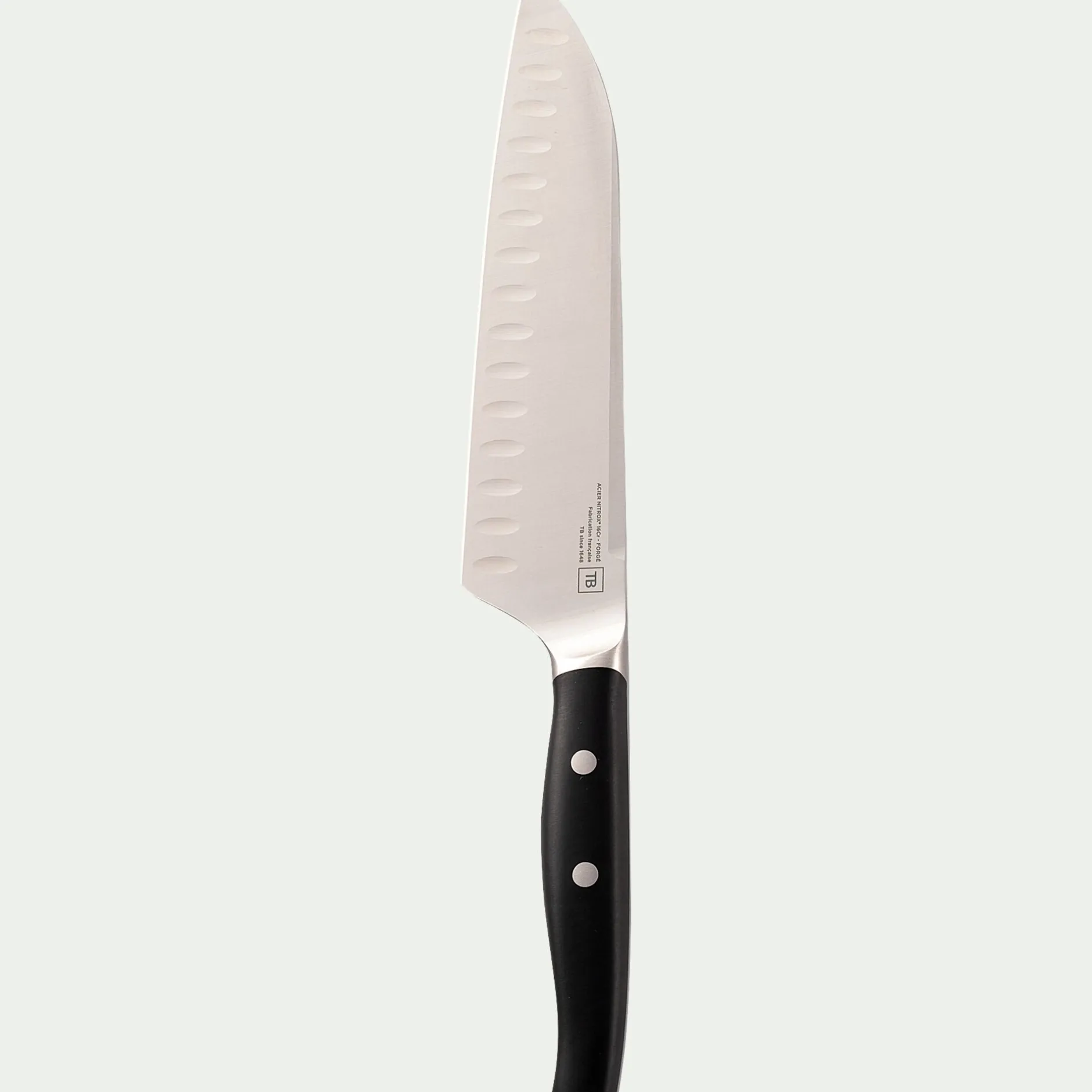 Couteau De Cuisine*alinea Couteau forgé japonais Santoku avec lame 18 cm en acier inoxydable
