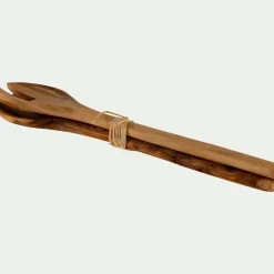 Couvert De Service*alinea Couverts à salade en bois d'olivier - Bois foncé