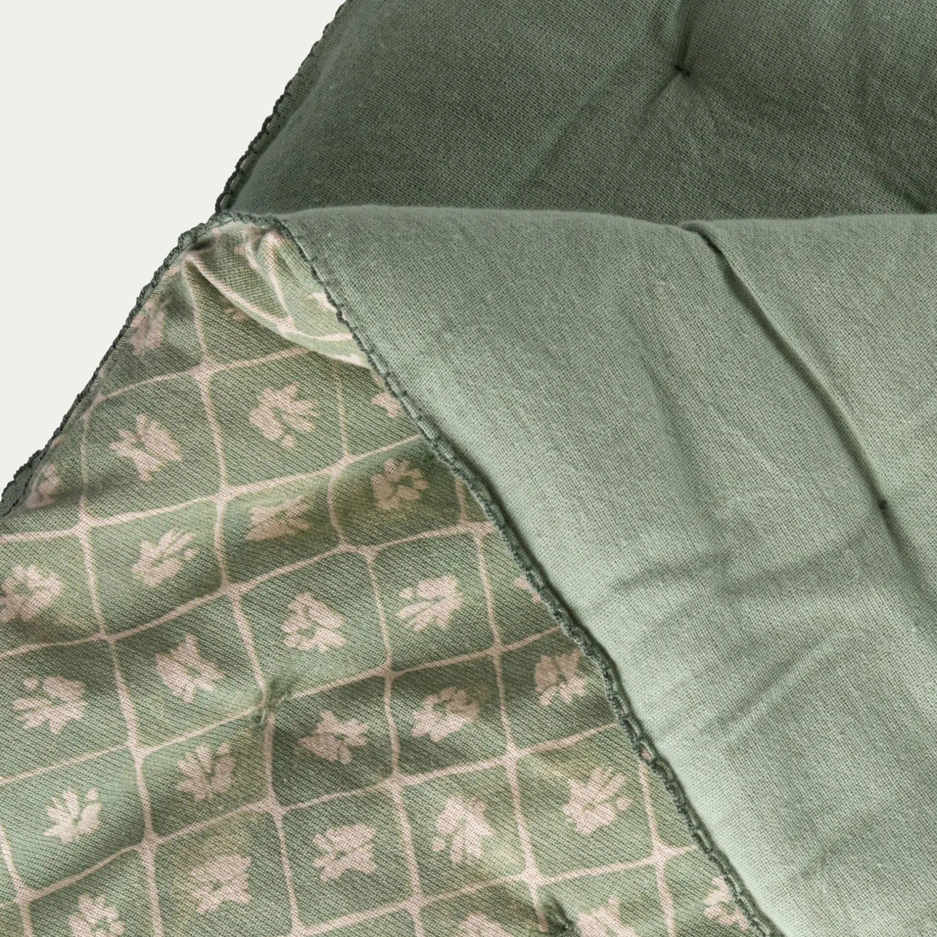 Couvre-Lit*alinea Couvre lit finition croquet en coton 220x240cm - Vert