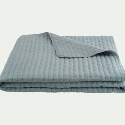 Couvre-Lit*alinea Couvre-lit en tissu surpiqué 230x250cm - calaluna Bleu