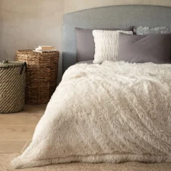 Plaid|Couvre-Lit*alinea Couvre-lit imitation fourrure en polyester - 180x220cm Blanc