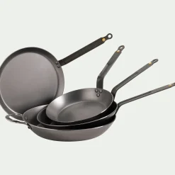 Casserole, Poêle Et Sauteuse|Cuisson Spécifique*alinea Crêpière en tôle De Buyer D26cm - Argenté