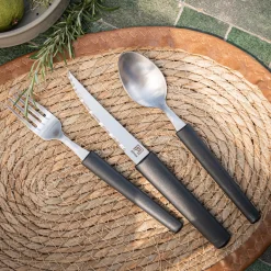 Couvert De Table*alinea Cuillère à soupe en matière végétale 100% recyclable - Noir