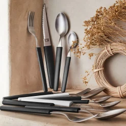 Couvert De Table*alinea Cuillère à soupe en matière végétale 100% recyclable - Noir