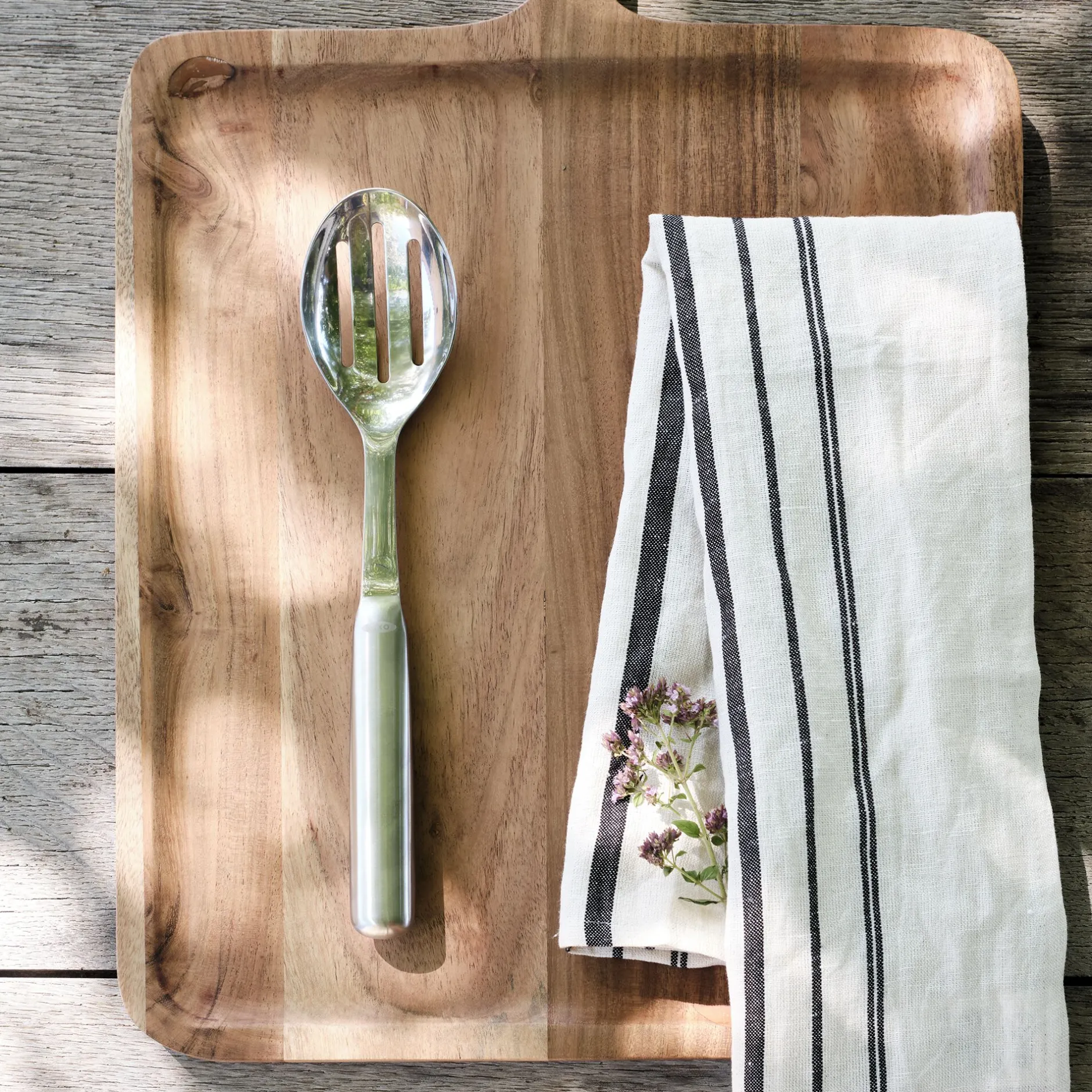 Ustensile De Cuisine|Couvert De Service*alinea Cuillère de service perforée en inox 28cm - métallisé Gris