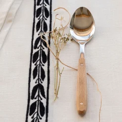 Couvert De Table*alinea Cuillère en inox et manche en bois de hêtre - naturel