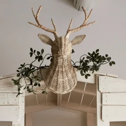 Matelas Enfant|Déco Murale*alinea Déco cerf en rotin H53cm Naturel