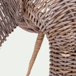 Matelas Enfant|Déco Murale*alinea Déco murale éléphant en rotin blanchi H50cm - Naturel