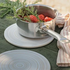 Plateau*alinea Dessous de plat en grès D21cm - Blanc