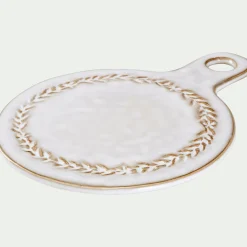 Plateau*alinea Dessous de plat motif végétal en grès D20cm - alpilles Beige