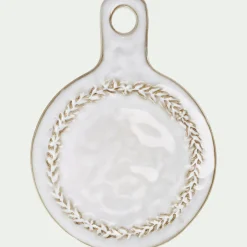 Plateau*alinea Dessous de plat motif végétal en grès D20cm - alpilles Beige