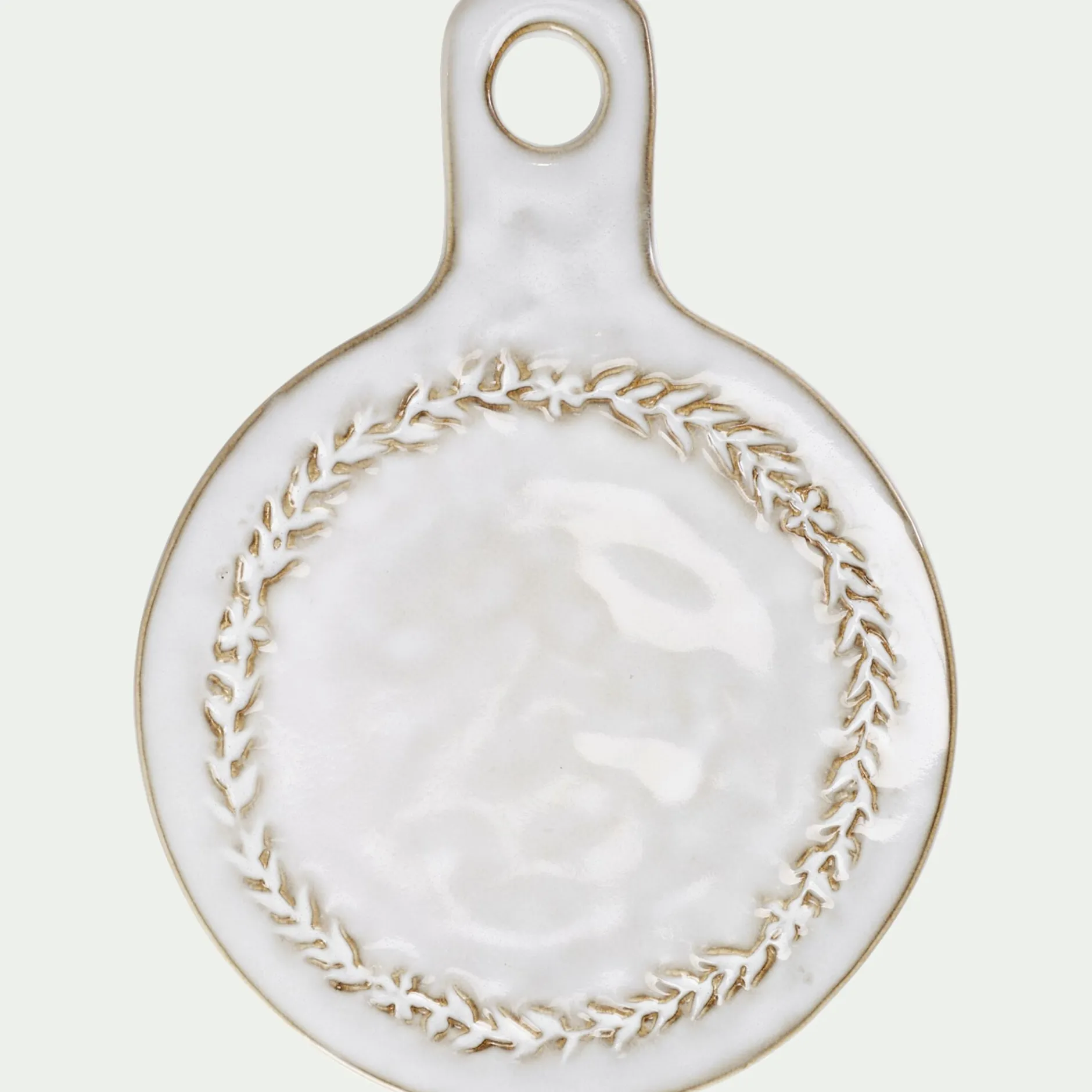 Plateau*alinea Dessous de plat motif végétal en grès D20cm - alpilles Beige