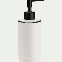 Accessoire De Salle De Bain*alinea Distributeur à savon en grès - H18,50cm Blanc