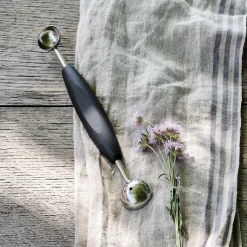 Ustensile De Cuisine*alinea Double cuillère à pomme parisienne en inox - noir