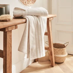 Drap De Bain*alinea Drap de bain bouclette en coton - ventoux 100x150cm Blanc