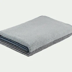 Drap De Bain*alinea Drap de bain bouclette jacquard en coton - 100x150cm Bleu