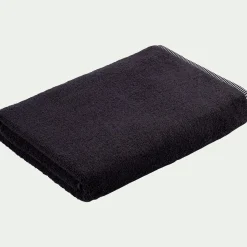 Drap De Bain*alinea Drap de bain brodé en coton - 100x150cm Noir