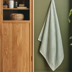 Drap De Bain*alinea Drap de bain en bouclettes de coton bio 90x150cm - olivier Vert