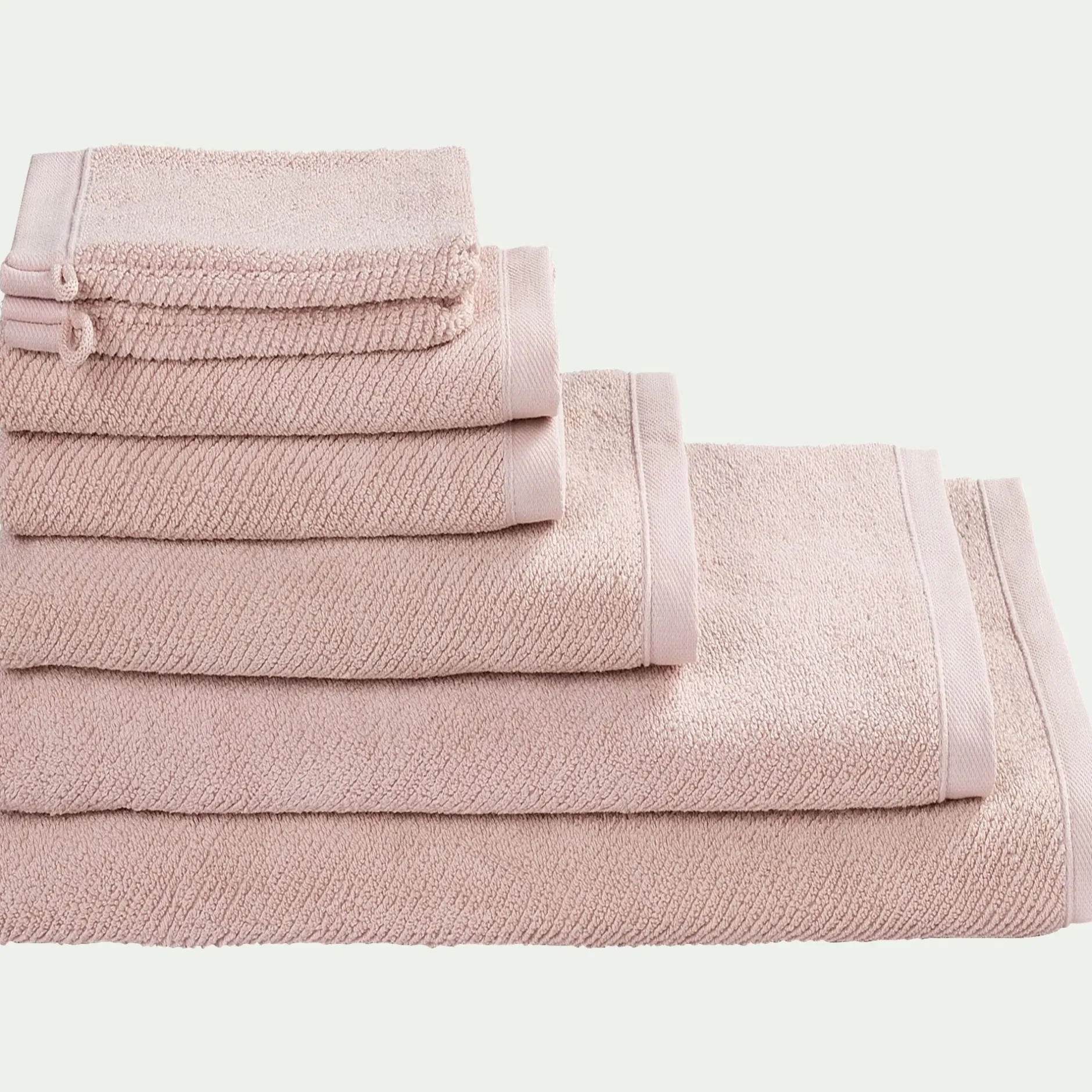 Drap De Bain*alinea Drap de bain en bouclettes de coton bio - rosa 90x150cm Rose