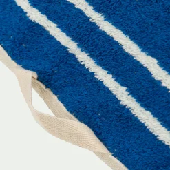 Drap De Bain*alinea Drap de bain en coton à rayures 100x150cm - Bleu