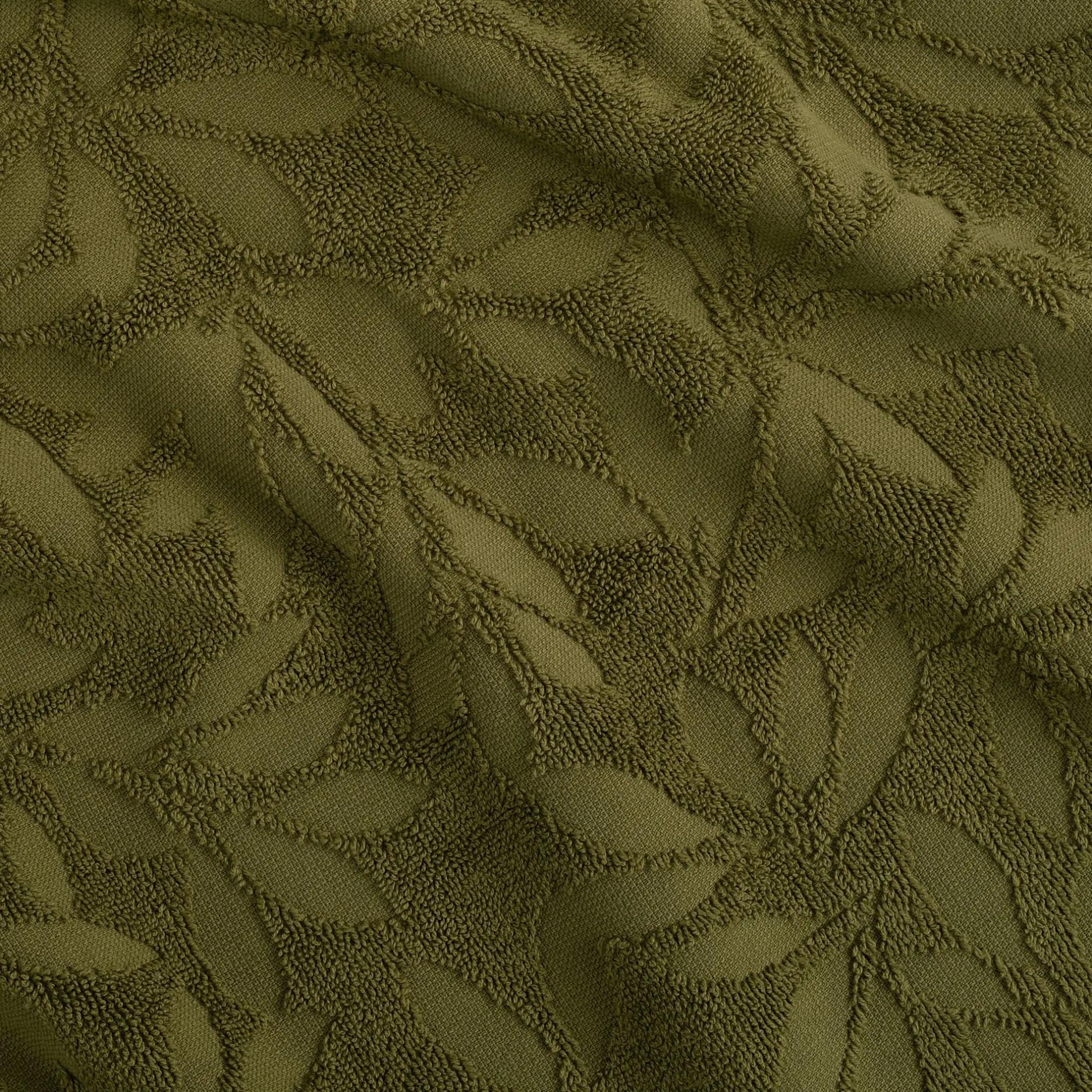 Drap De Bain*alinea Drap de bain en coton motif floral 100x150cm - mousse Vert