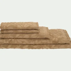 Drap De Bain*alinea Drap de bain en coton motif floral 100x150cm - sable Beige