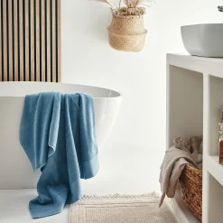 Drap De Bain*alinea Drap de bain en coton peigné - autan 100x150cm Bleu