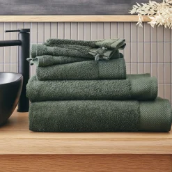 Drap De Bain*alinea Drap de bain en coton peigné - cèdre 100x150cm Vert