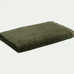 Drap De Bain*alinea Drap de bain frangé en coton 100x150cm - cèdre Vert