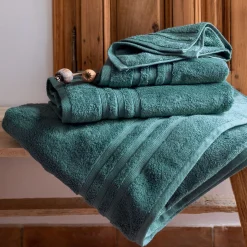 Drap De Douche*alinea Drap de douche bouclette en coton - 70x140cm Vert